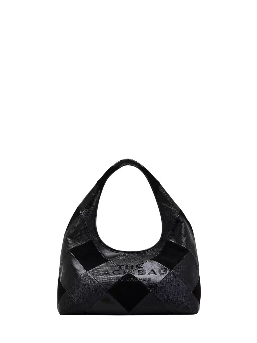 Marc Jacobs Black Diamond Details Leather Shoulder Bag