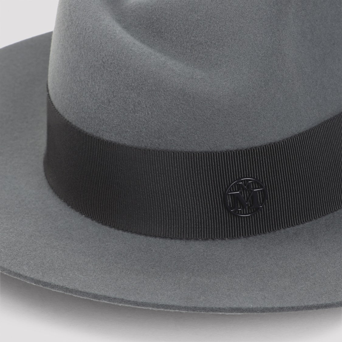 Maison Michel Structured Grey Wool Felt Hat