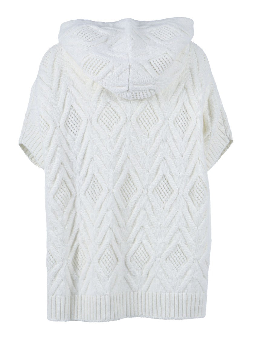 Kangra Cashmere Mantella Over Con Rombi Punzonati