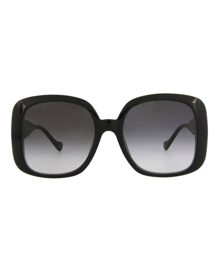 Gucci Square-Frame Injection Sunglasses With Gold-Tone Logo Accents