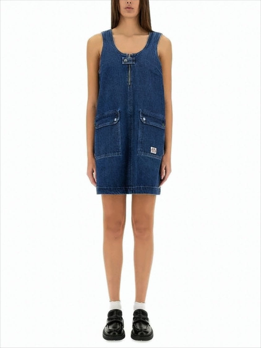 A.P.C. Sleeveless Short Denim Dress