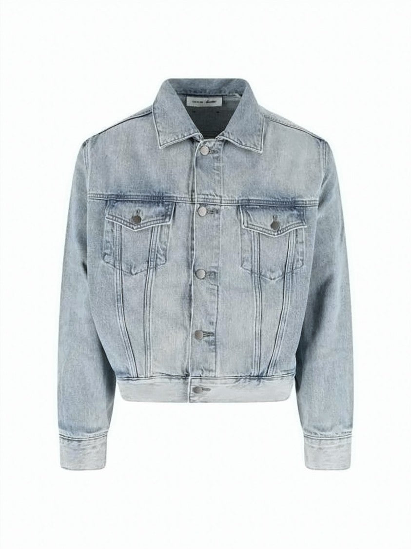 Fear Of God Cropped Denim Jacket With Light Wash And Tailored Seams
