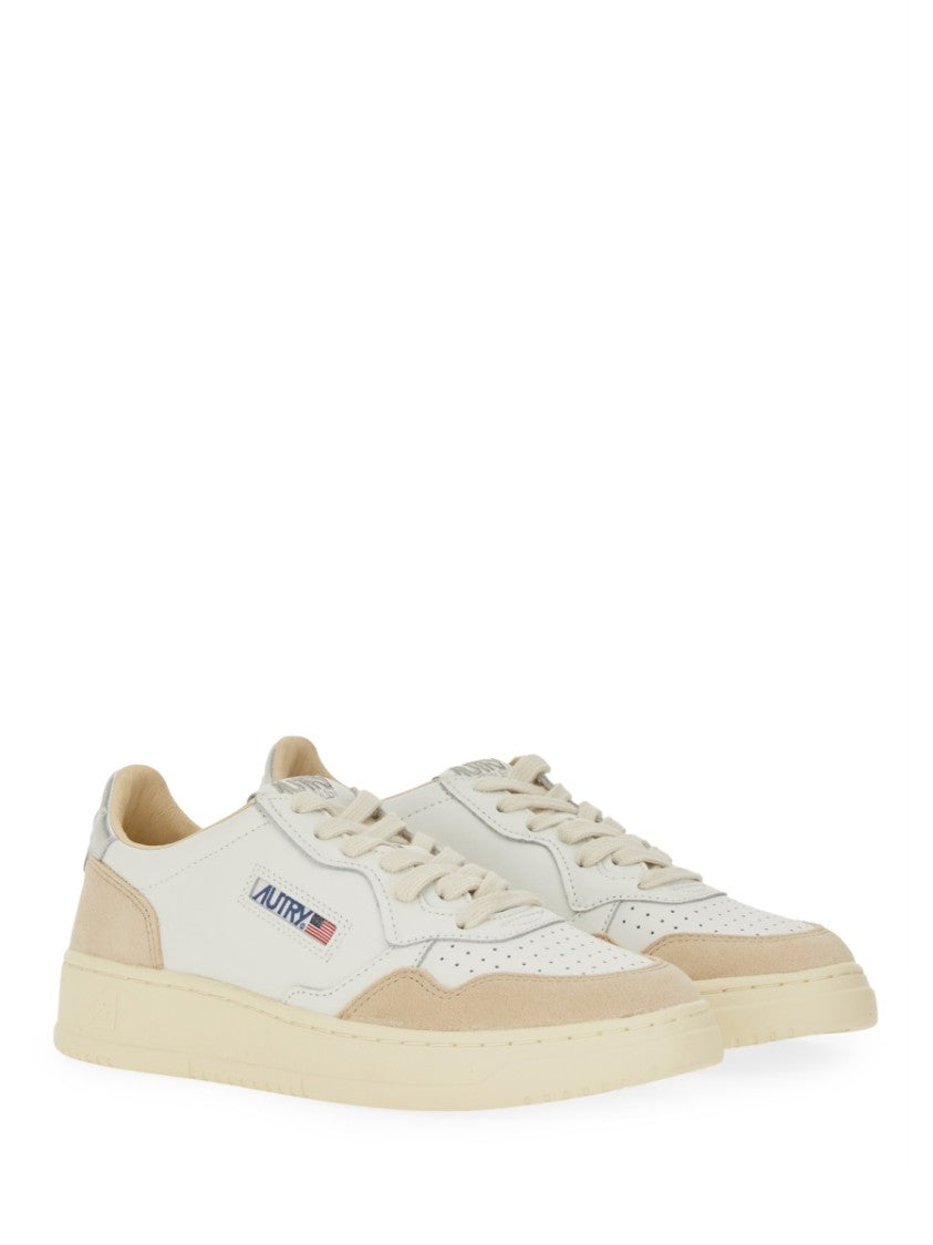 Autry Medalist Low Smooth Suede Panels Leather Sneakers