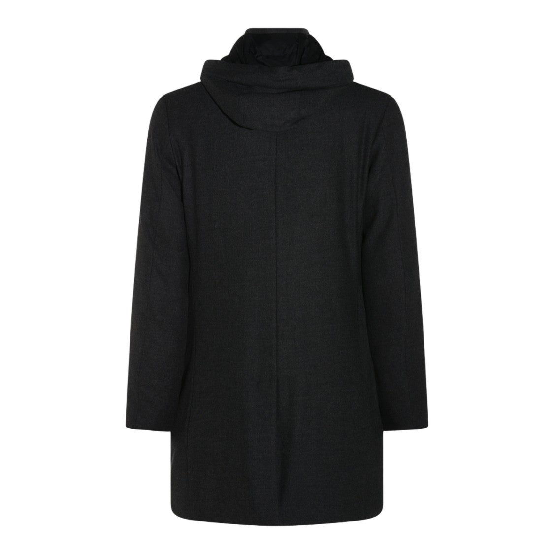 Montecore Dark Grey Hooded Coat With Silhouette