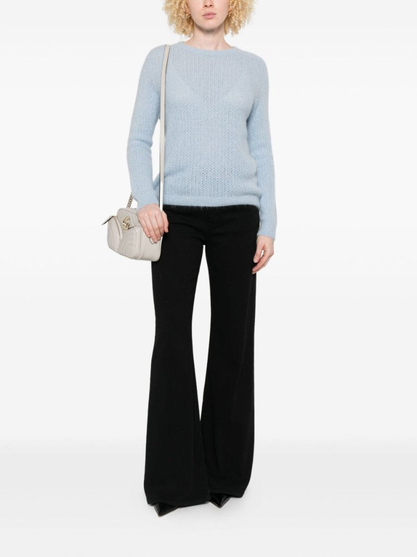 Liu Jo Light Blue Alpaca-Wool Sweater