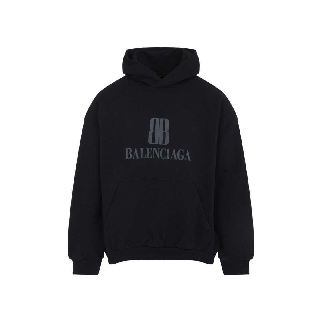 Balenciaga Medium Fit Black Cotton Hoodie
