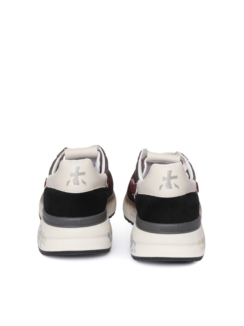 Premiata Layered Construction Sneakers With Textured Details