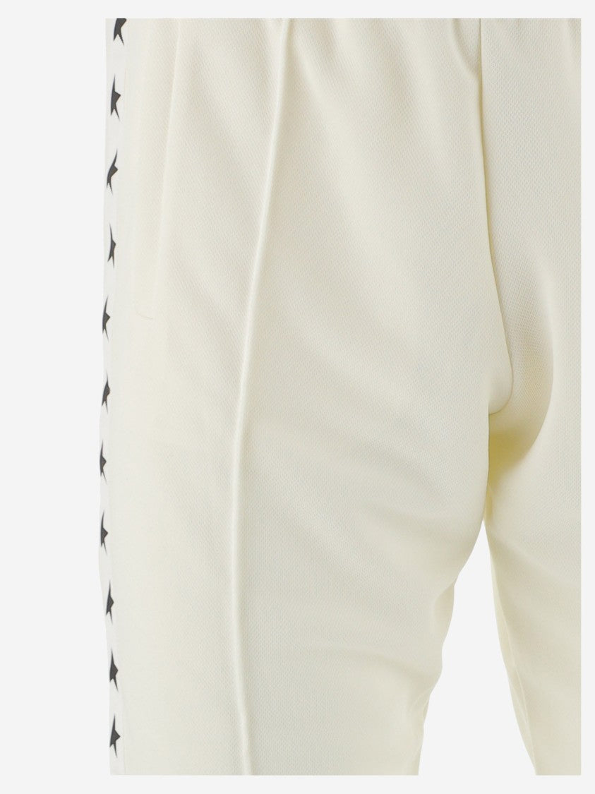 Golden Goose Technical Fabric Jogging Pants With Grosgrain Band And Star Accents