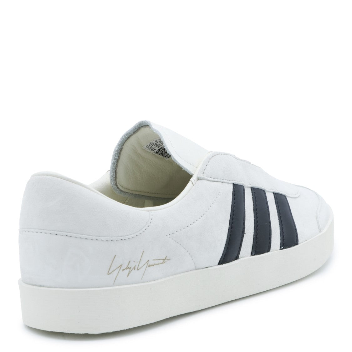 Y-3 White Gazelle Drawstring Laces Leather Sneakers