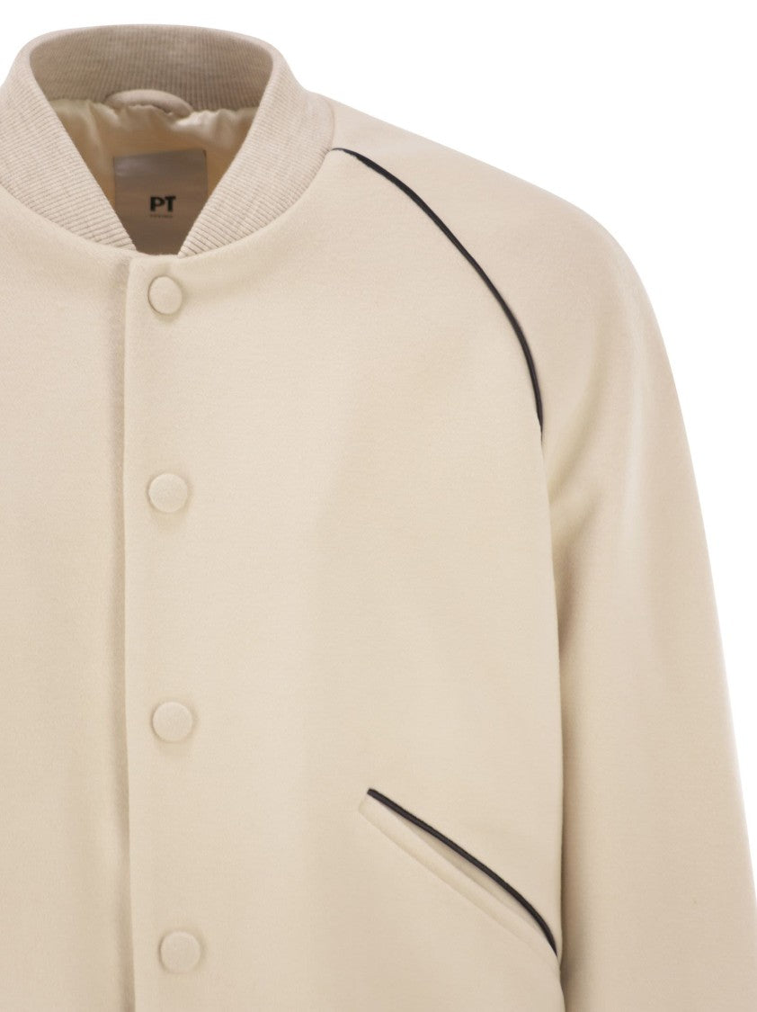 Pt Torino Wool And Cashmere Drap Jacket