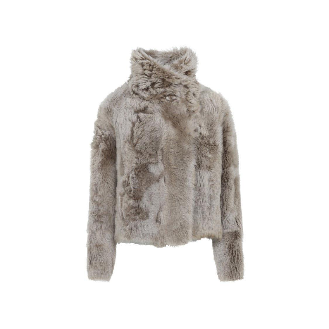 Yves Salomon Beige Sarrasin Lamb Leather Jacket With Concealed Closure