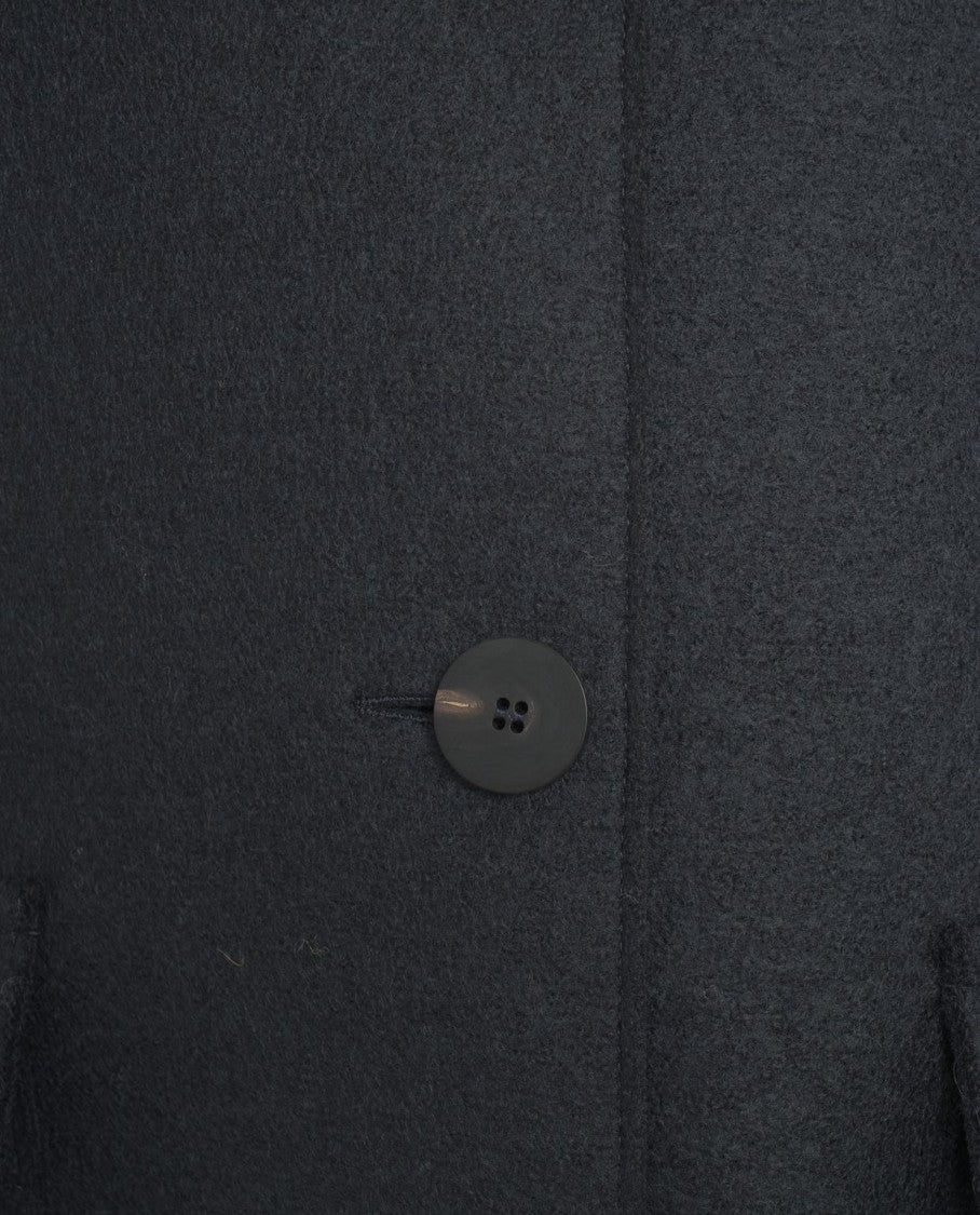 Harris Wharf London Relaxed Boxy Wool Jacket With Adjustable Cuffs