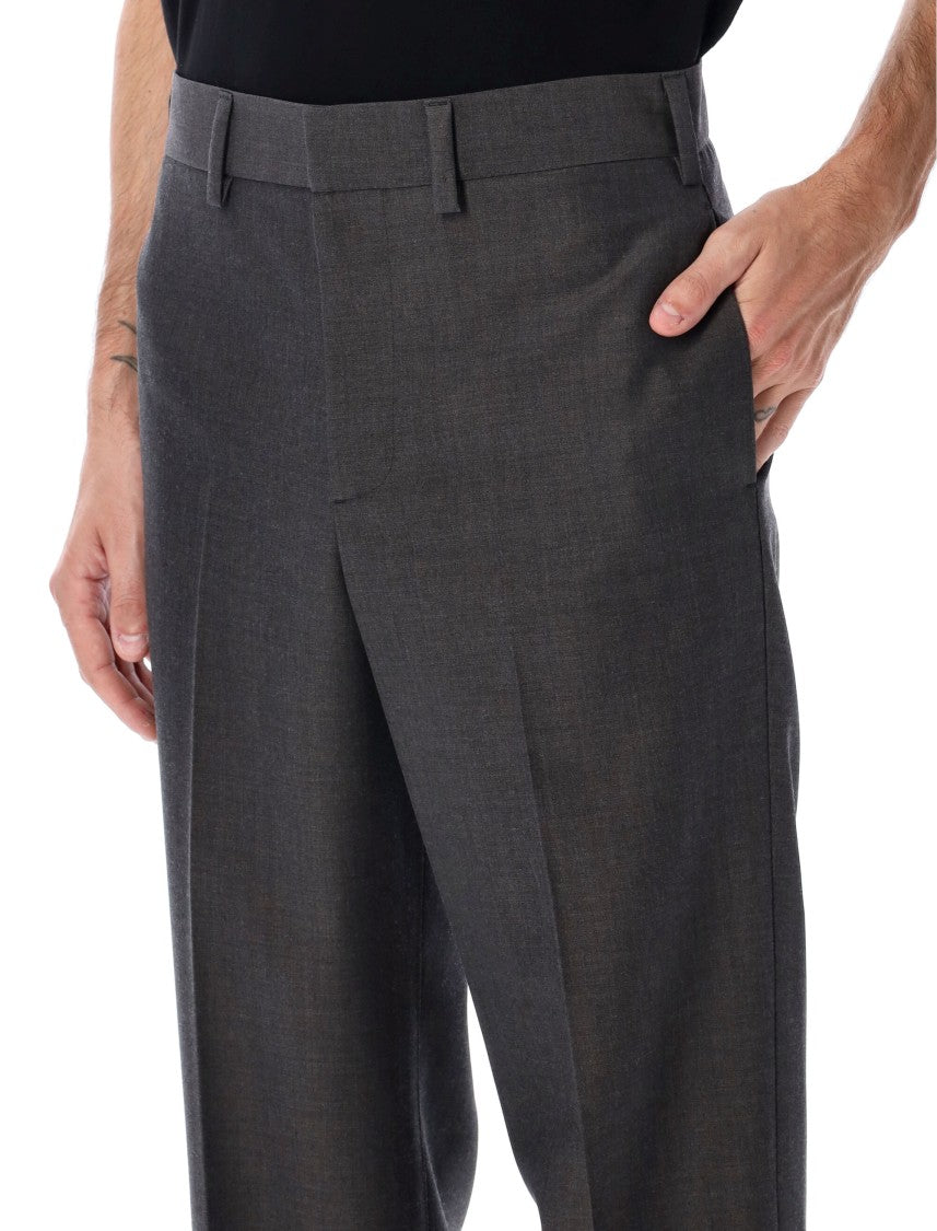 Berner Kuhl Classic Grey Trousers With Permanent Central Crease