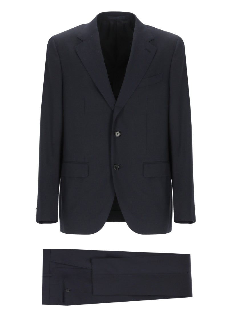 Caruso Blue Wool Suit