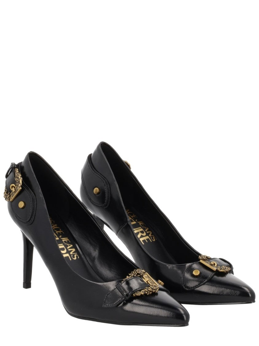 Versace Jeans Couture Pointed Toe Black Pumps