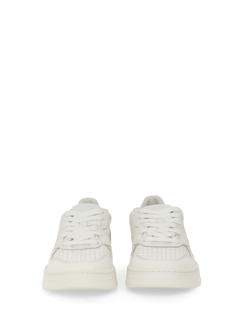 Autry White Medalist Low Goat Leather Perforated Sneakers