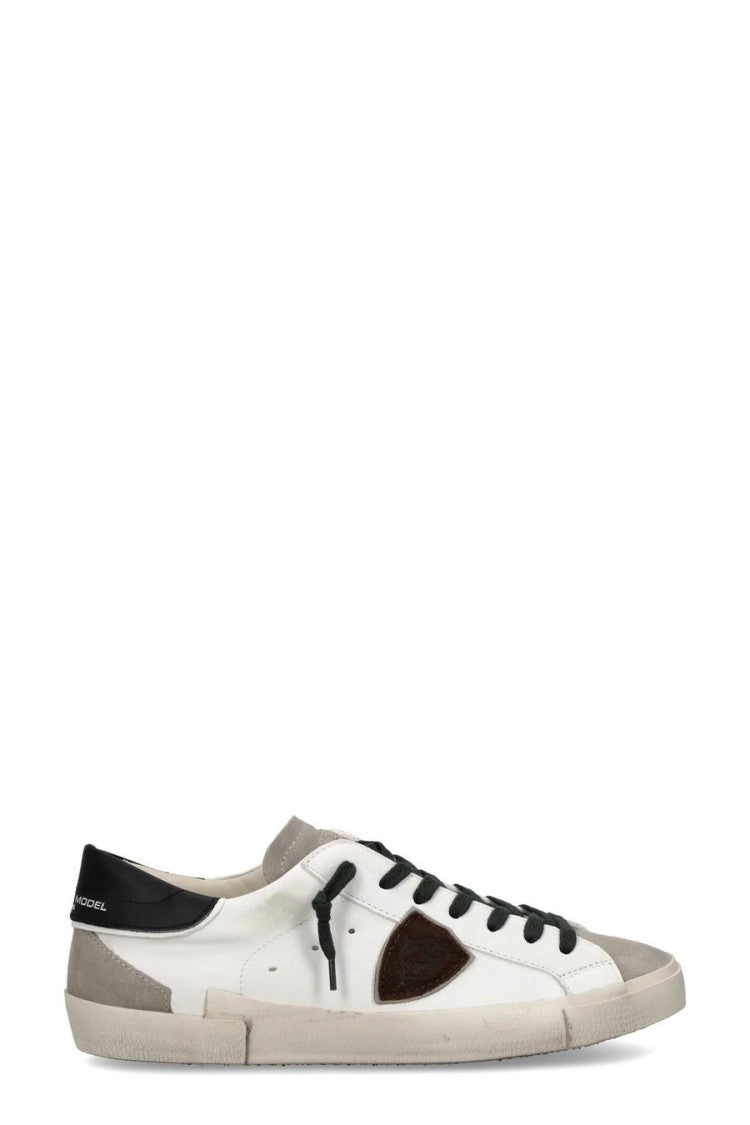 Philippe Model White Low-Top Leather Sneakers