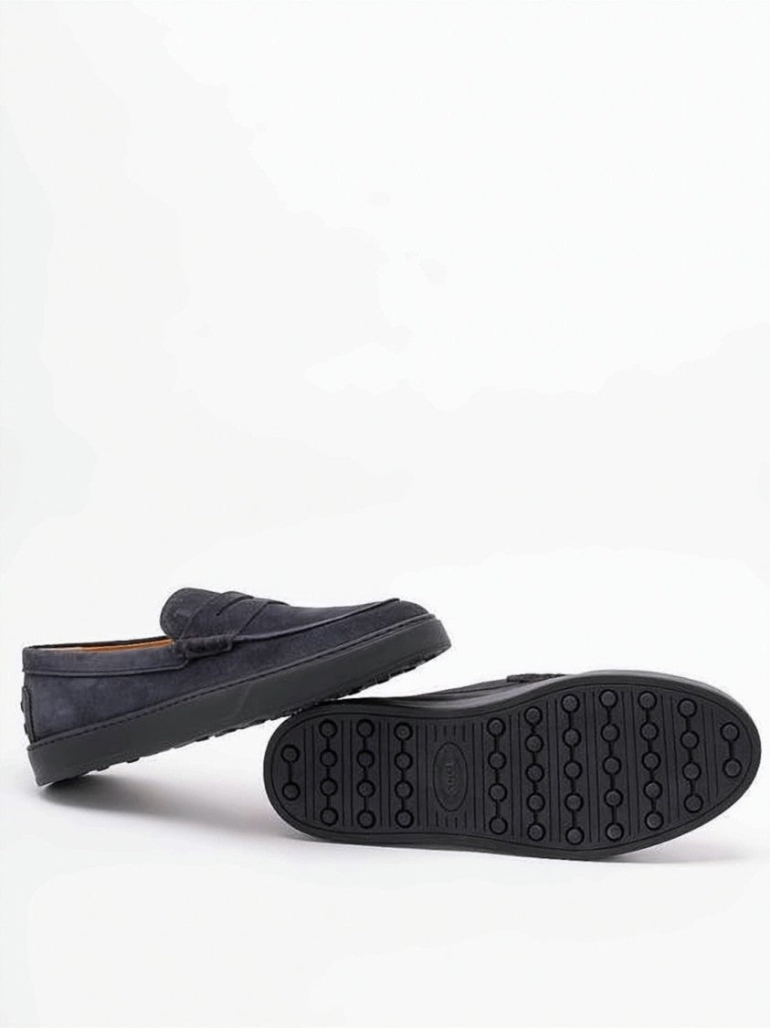 Tod's Penny Loafers In Soft Suede Calf Leather