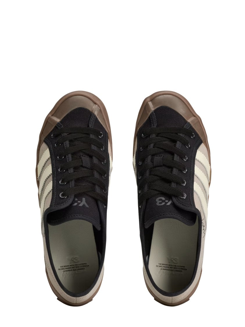 Y-3 Beige Nisi Lo Canvas Low-Top Sneakers
