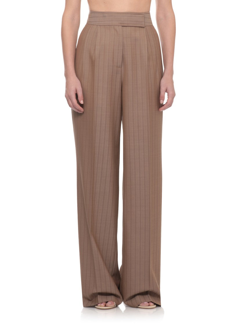 Etro Palazzo Pants With Subtle Striped Pattern