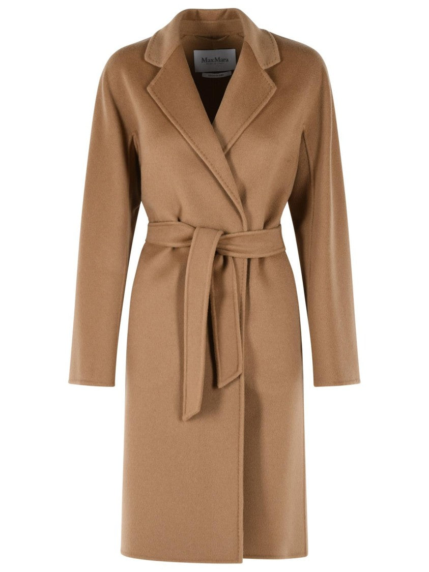 Max Mara 'Aceri' Camel Cashmere Wrap Coat