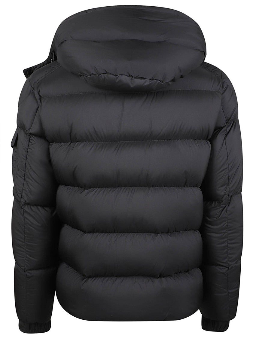 Moncler Maya 70 Detachable Hood Horizontal Quilted Down Jacket