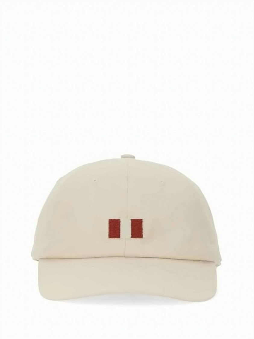 Bally Structured Cotton Cap With Curved Brim And Embroidered Design