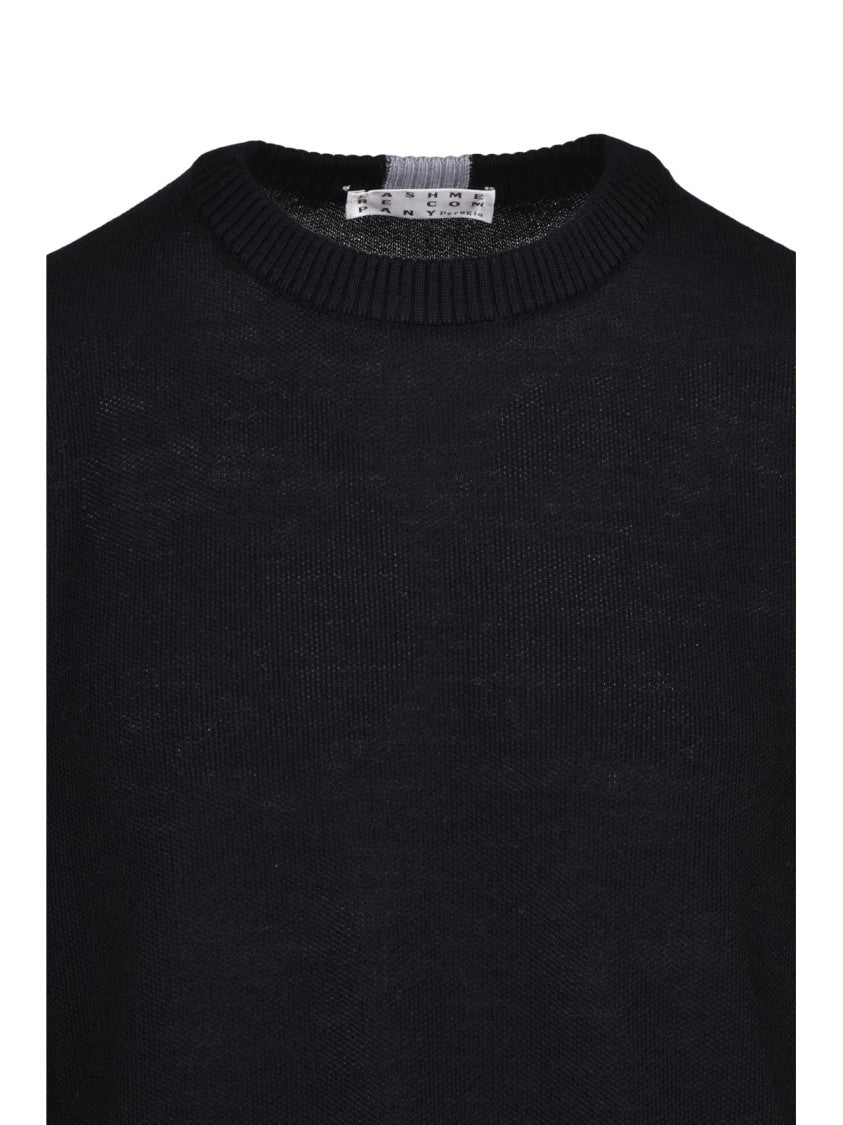 Cashmere Company P. Classic Crew Neck Sweater In Extrafine Merino Wool
