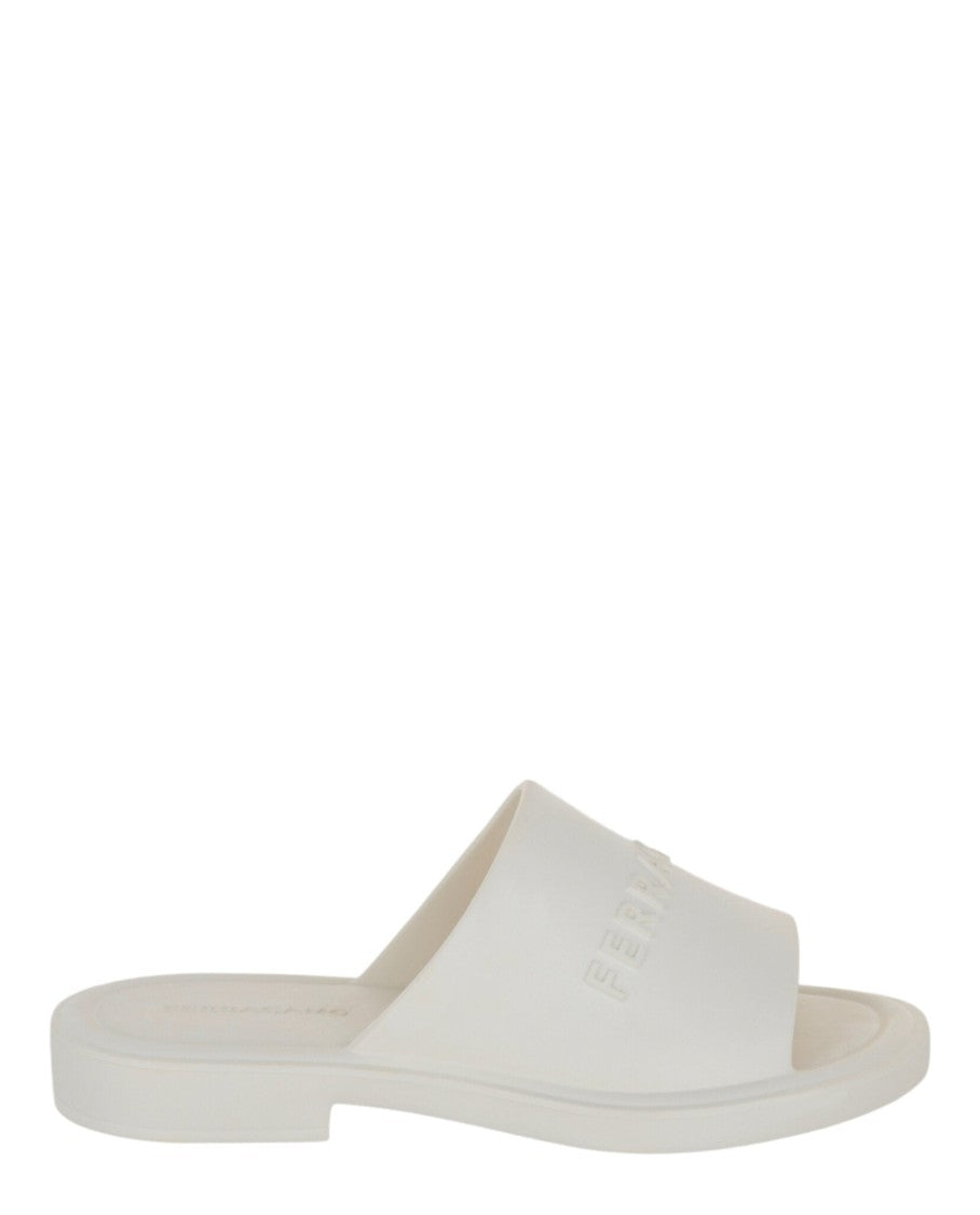 Ferragamo Giuneva Logo Embossed Slides