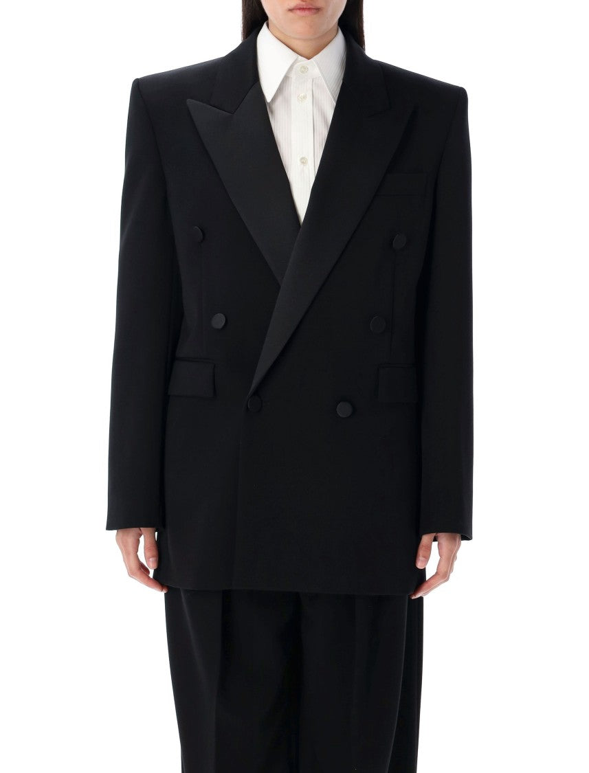 Saint Laurent Grain De Poudre Tuxedo Jacket