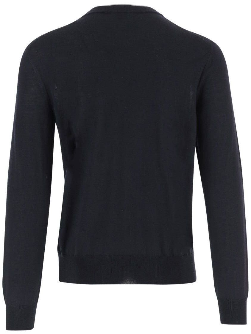 Jacob Cohen Navy Wool Blend Sweatshirt