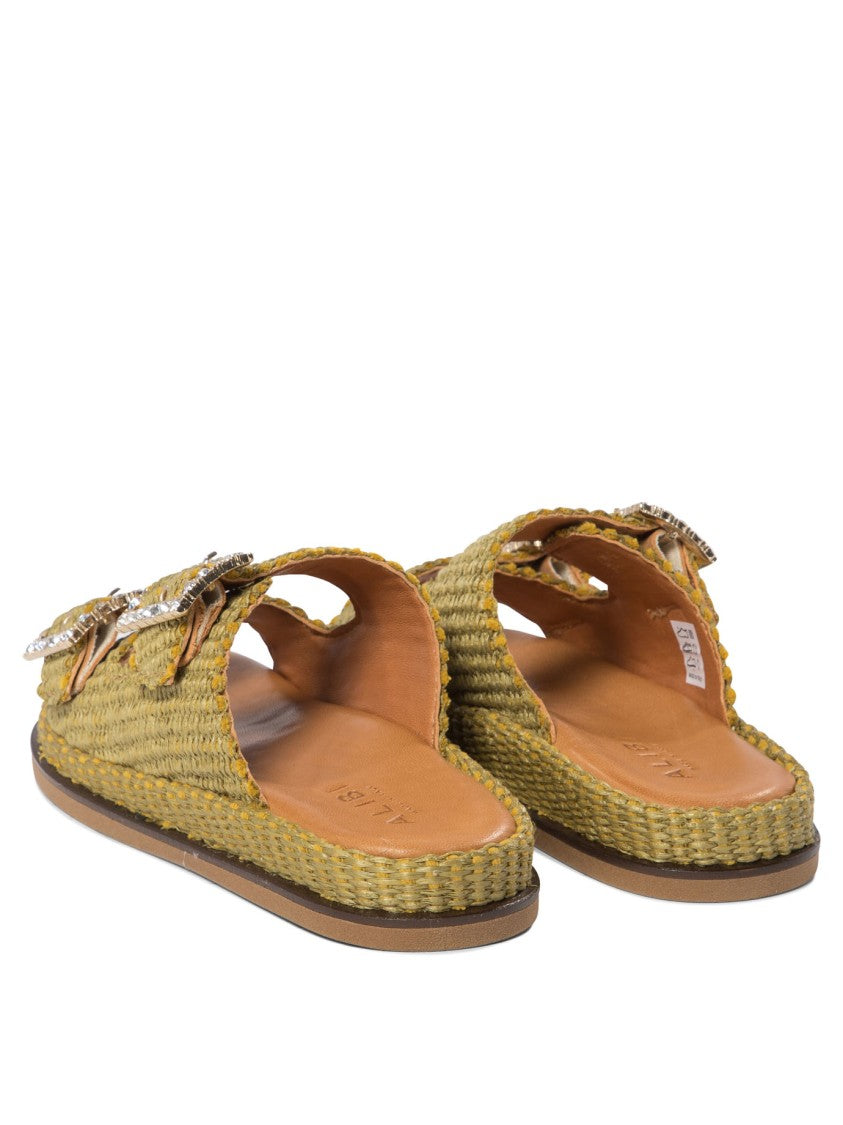 Alibi Woven Raffia Sandals