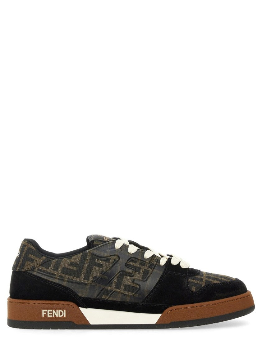 Fendi Low-Top Sneakers With Signature Monogram And Luxe Materials