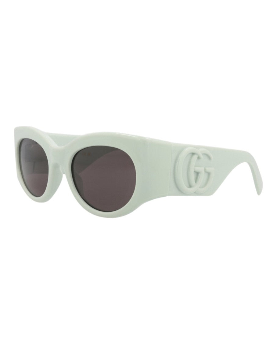 Gucci Round-Frame Injection Sunglasses With Saddle Nose Bridge
