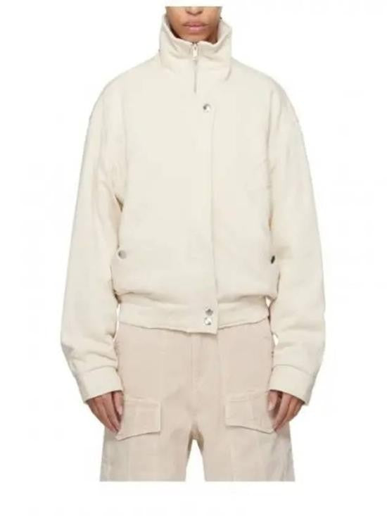 Isabel Marant Padded Ecru Jacket With Concealed Placket