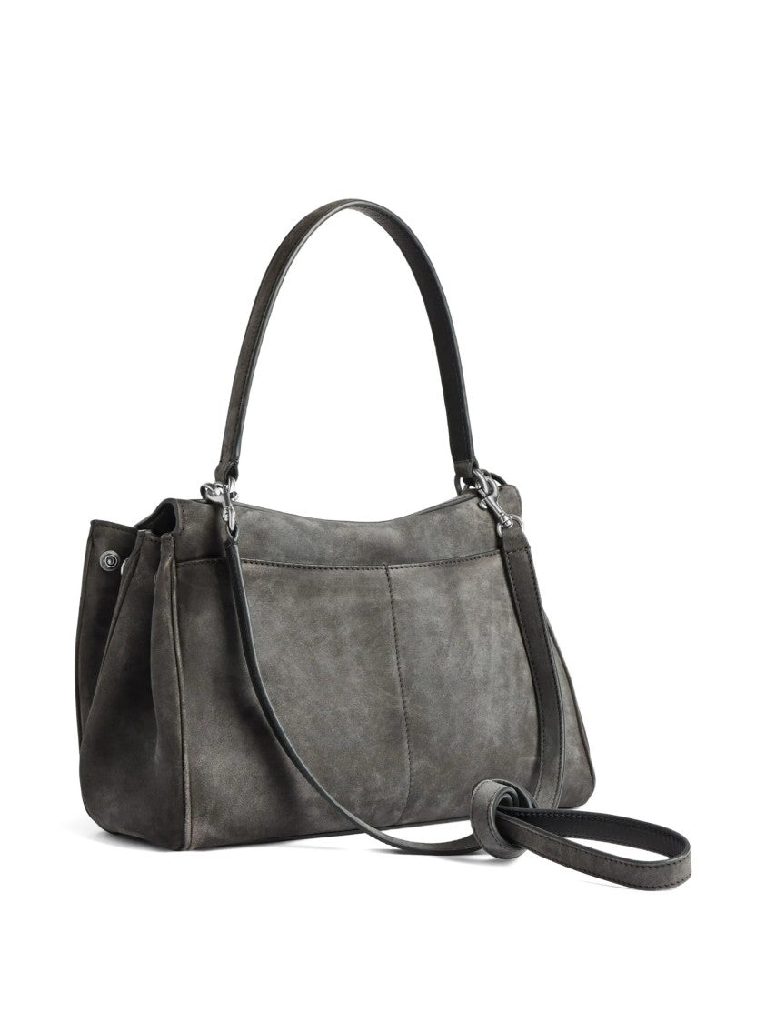 Balenciaga Structured Grey Handbag With Top Handle And Detachable Strap