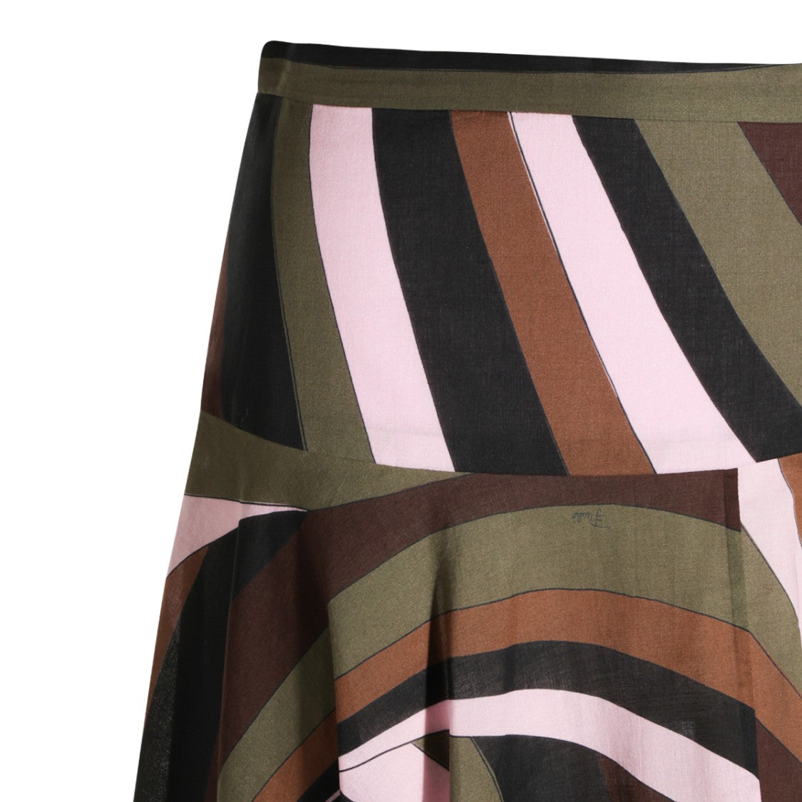 Emilio Pucci Flowing Full-Length Skirt With Bold Abstract Pattern