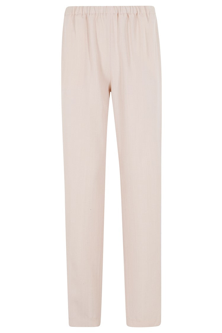 Loulou De Saison Pink Scot Mid-Rise Straight-Leg Viscose-Blend Pants