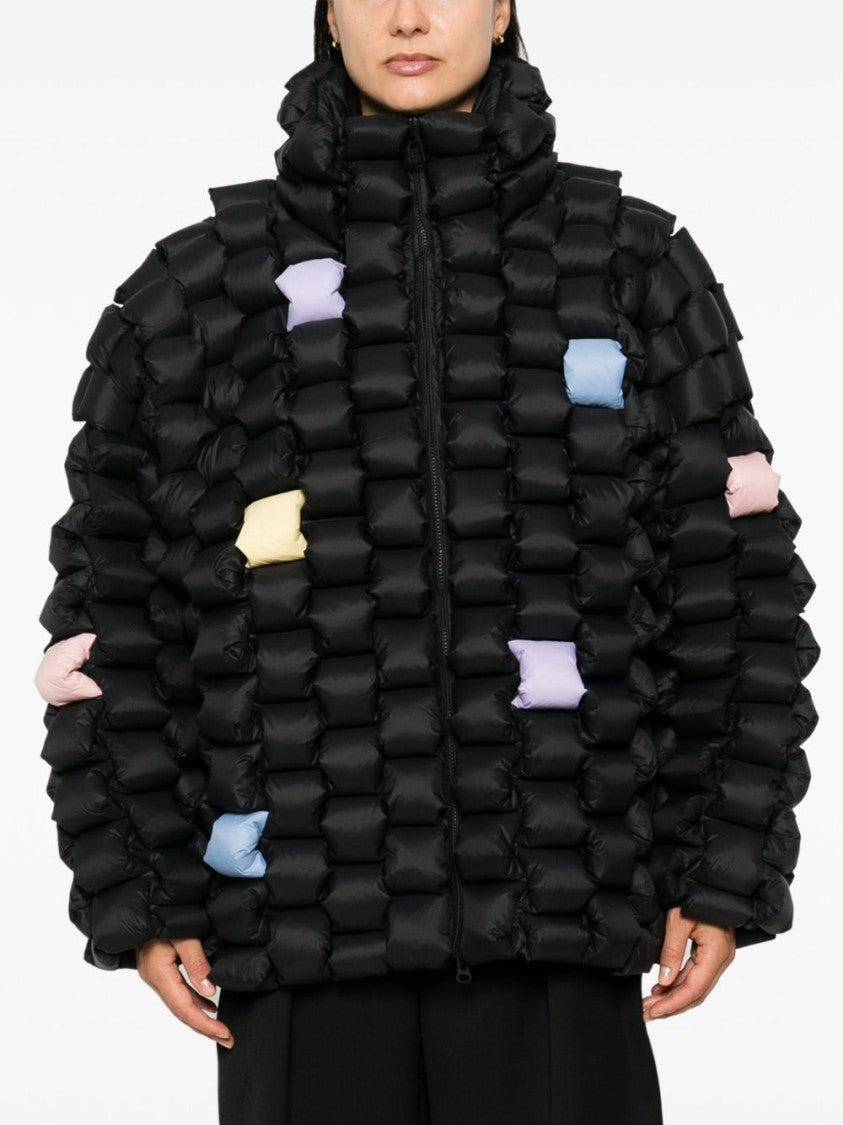 Raxxy Quilted Black Nylon Jacket