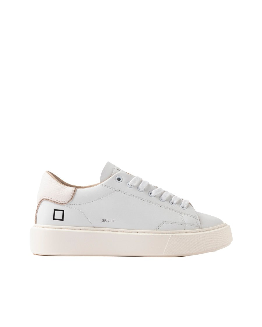 D.A.T.E Sfera Calf Sneakers – White/Milk