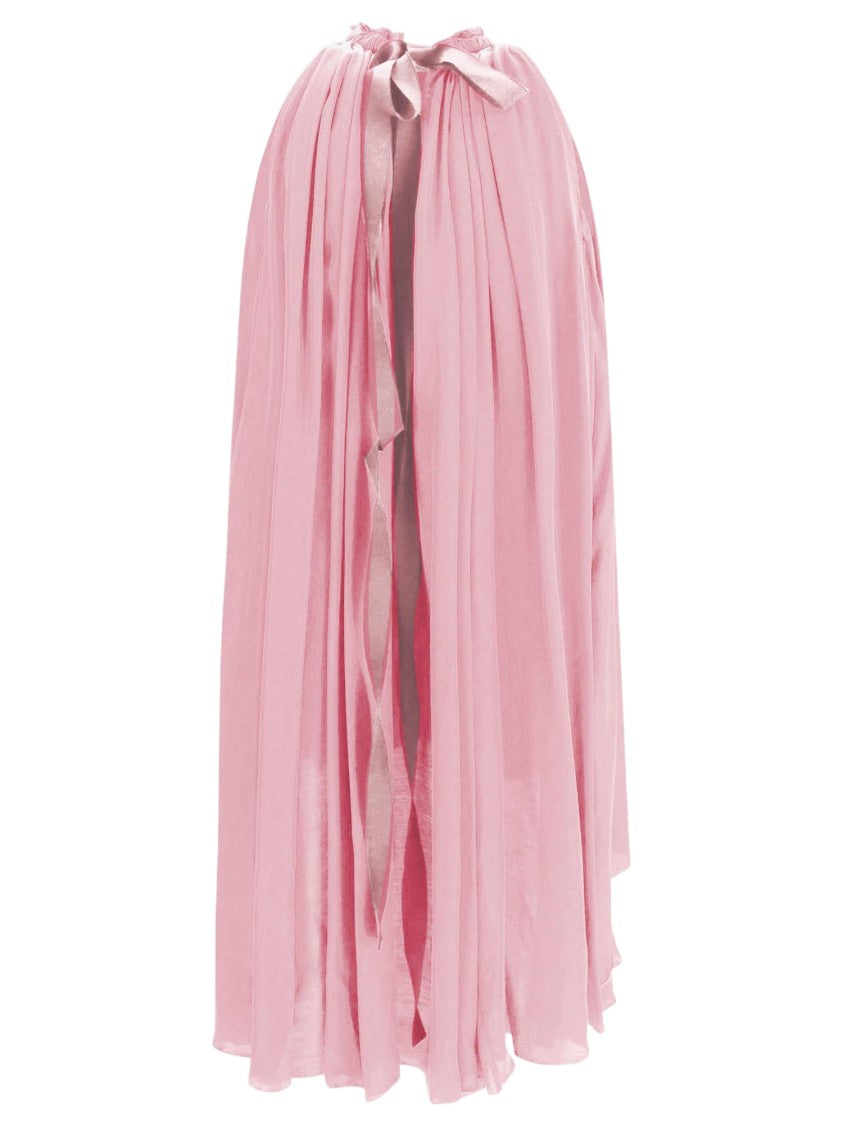 Sa Su Phi Sweeping Cotton-Blend Midi Dress With Ruffled Detailing