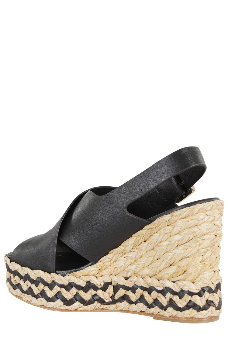 Paloma Barceló Black Oda Buckled Leather Sandals
