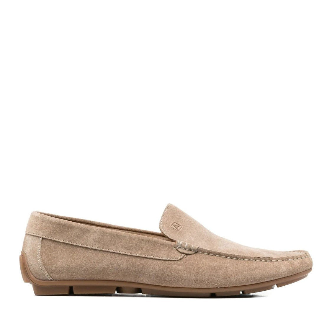 Alberto Gozzi Beige Flat Sole Suede Loafers