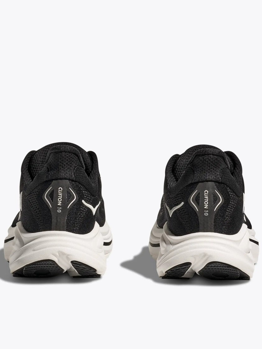 Hoka Black Clifton 10 Cushioned Mesh Sneakers