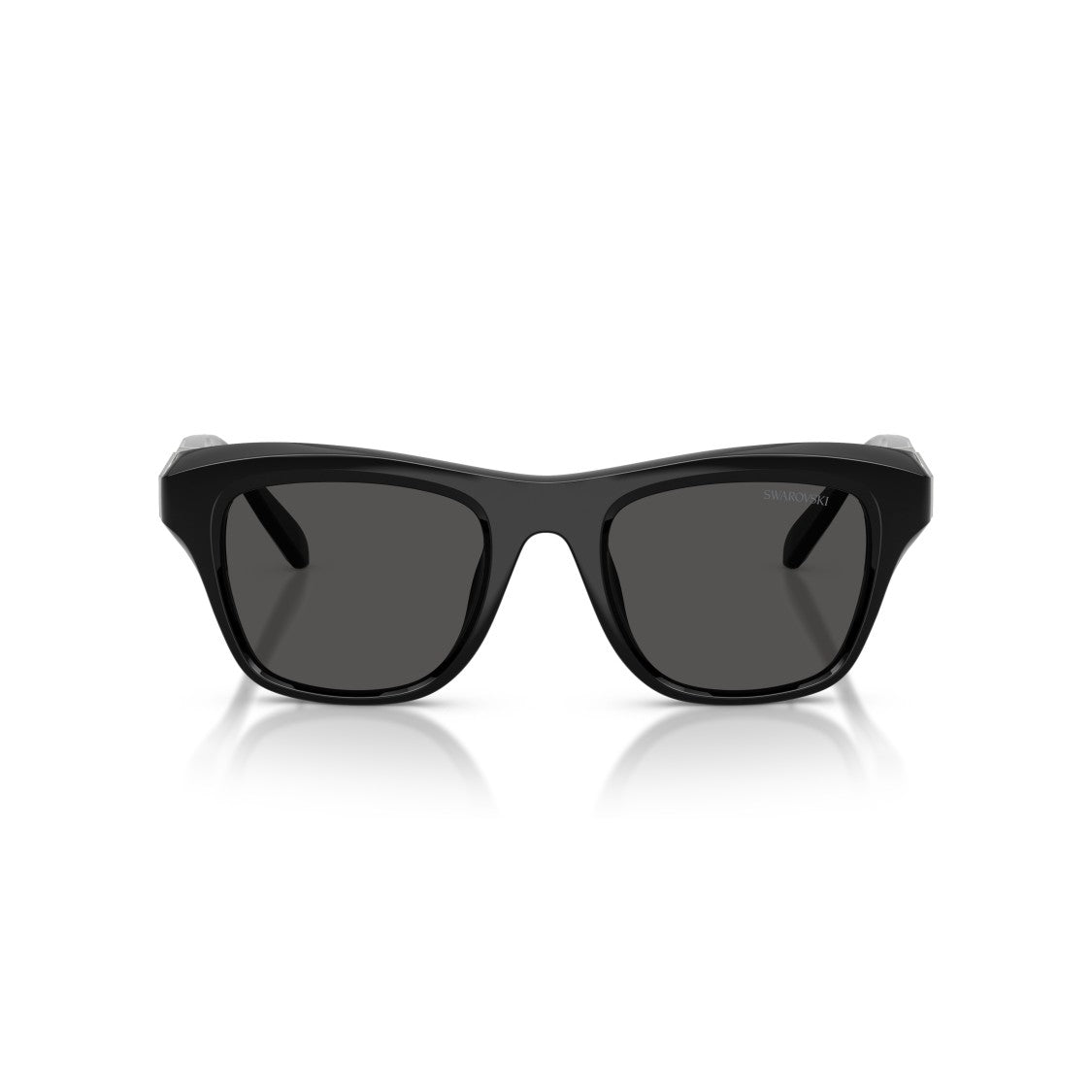 Swarovski 0Sk6056u Rectangular Black Sunglasses With Crystal Embellishments