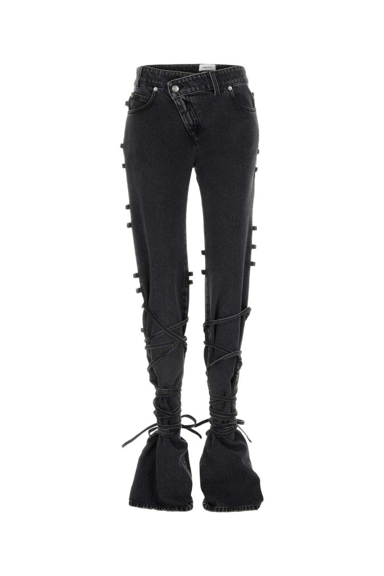 Alexander Mcqueen Flared Black Denim Jeans