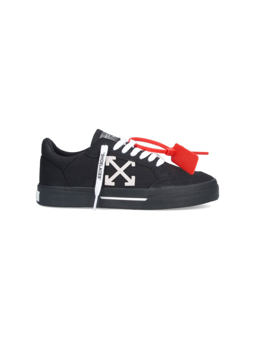 Off-White Black Arrow Logo Canvas Sneakers