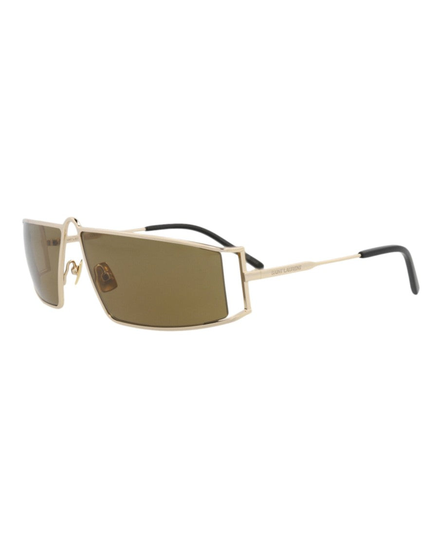 Saint Laurent Square-Frame Metal Sunglasses