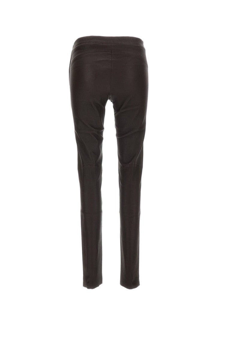 Arma Brown Stretch Nappa Leather Legging Pants