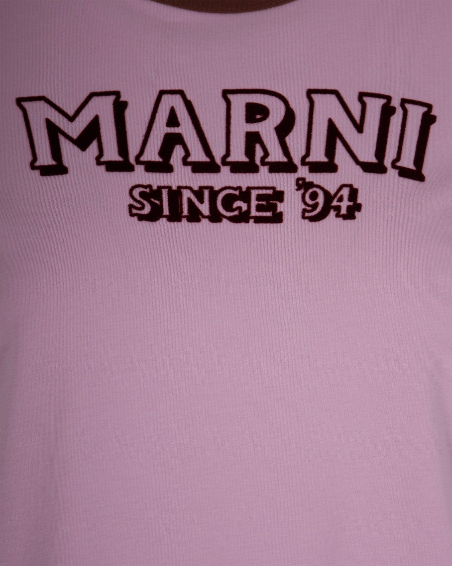 Marni Pink T-Shirt With Contrasting Edges